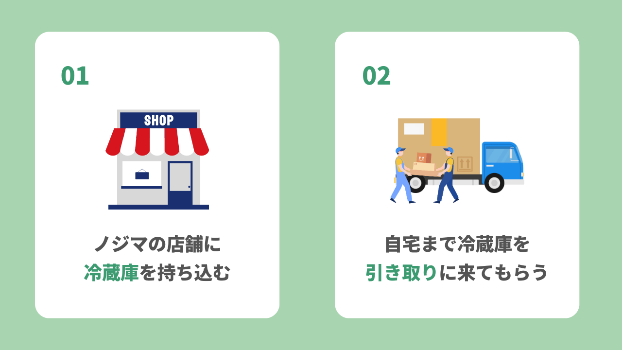 ノジマで冷蔵庫を引き取ってもらう方法一覧