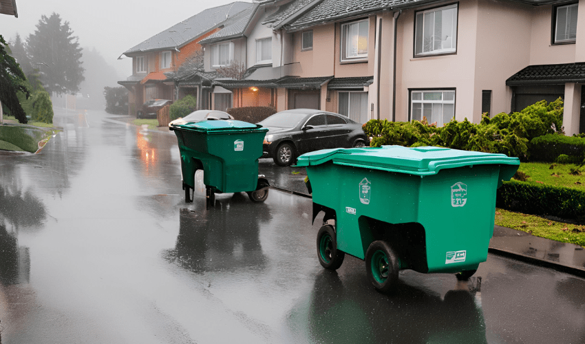 雨の日のゴミ収集