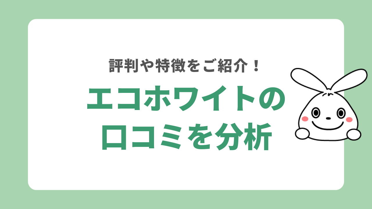 エコホワイトの口コミを分析