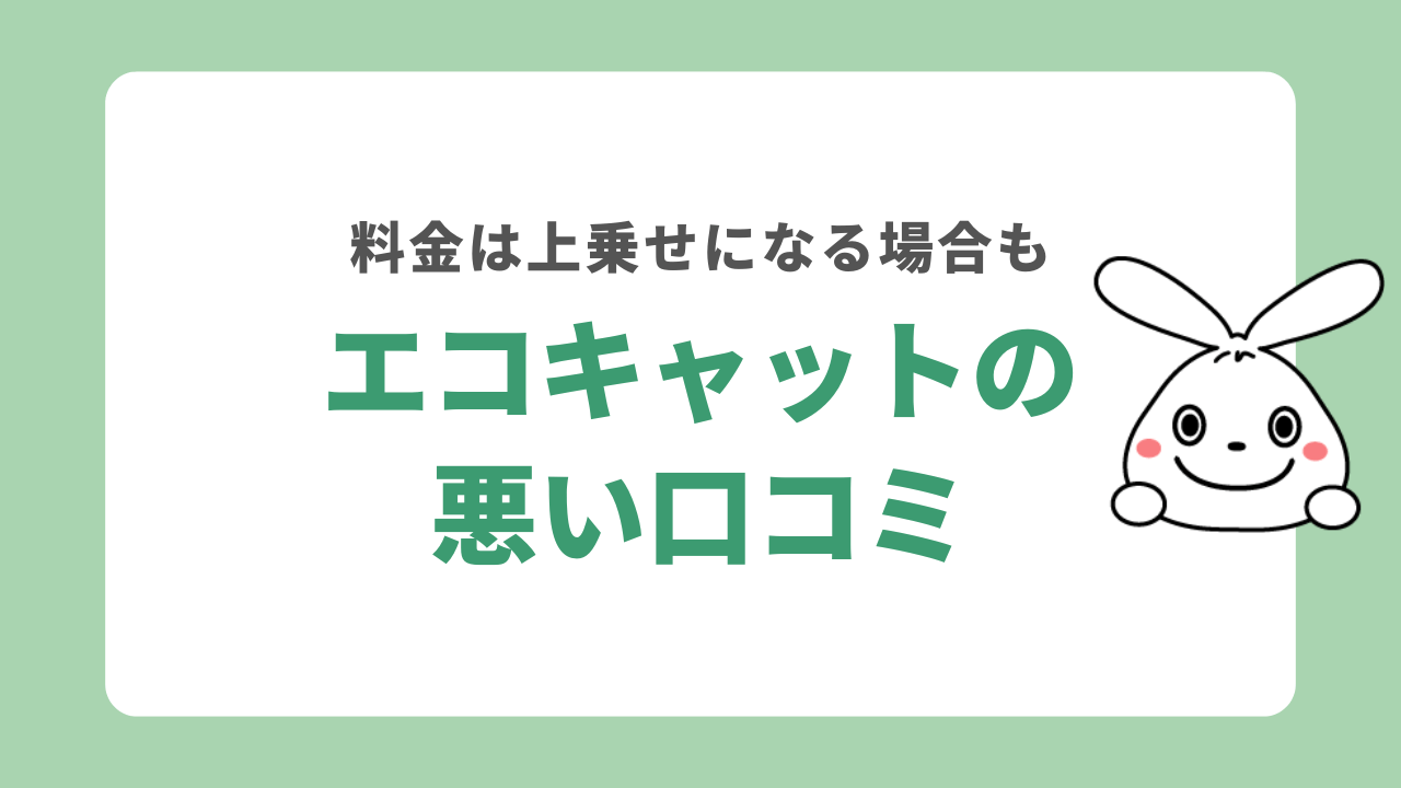 エコキャットの悪い口コミ