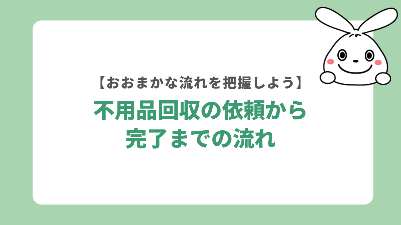 不用品回収の依頼から完了までの流れ