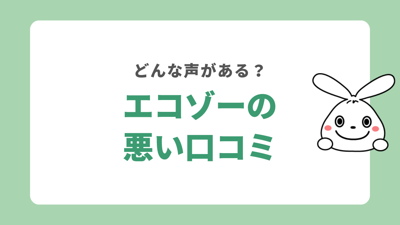エコゾーの悪い口コミ