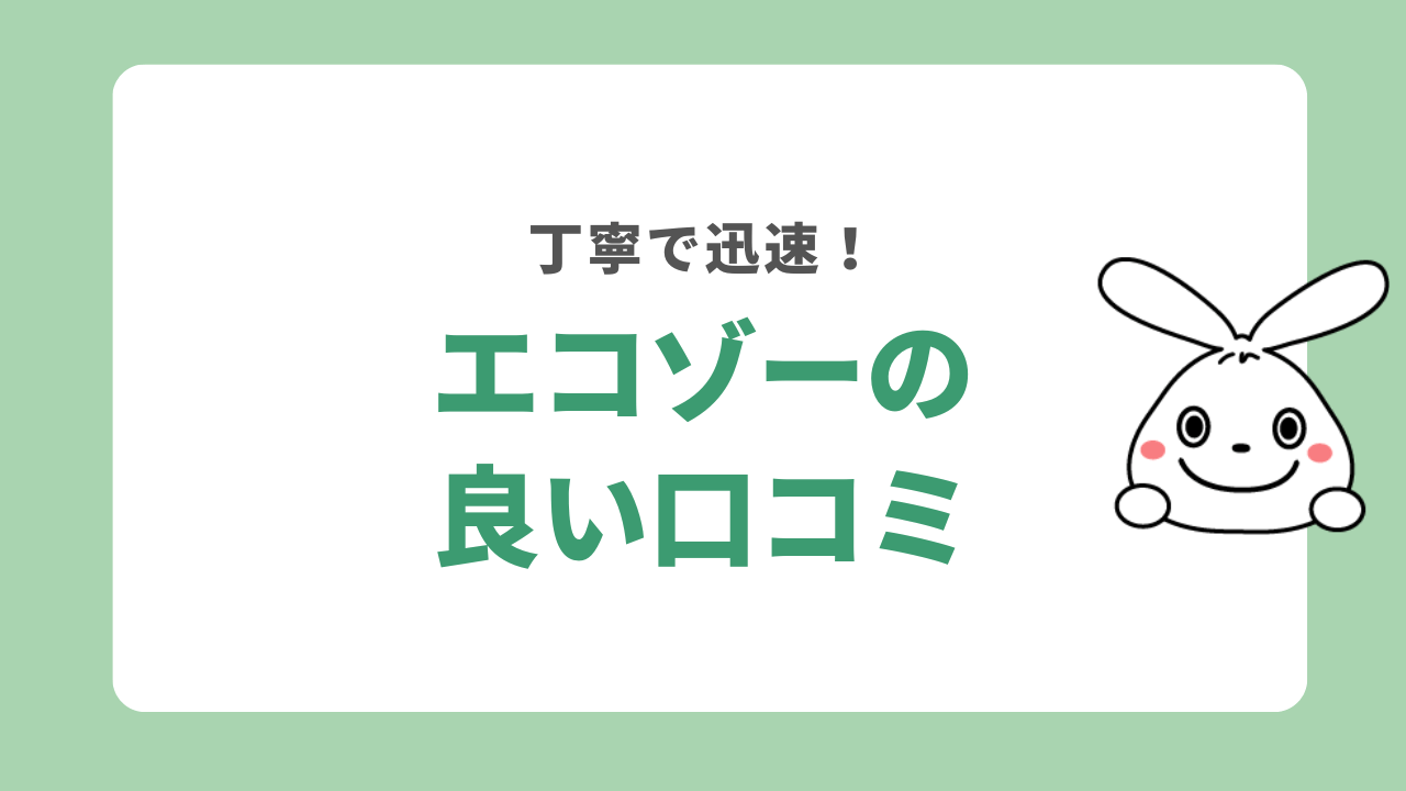 エコゾーの良い口コミ