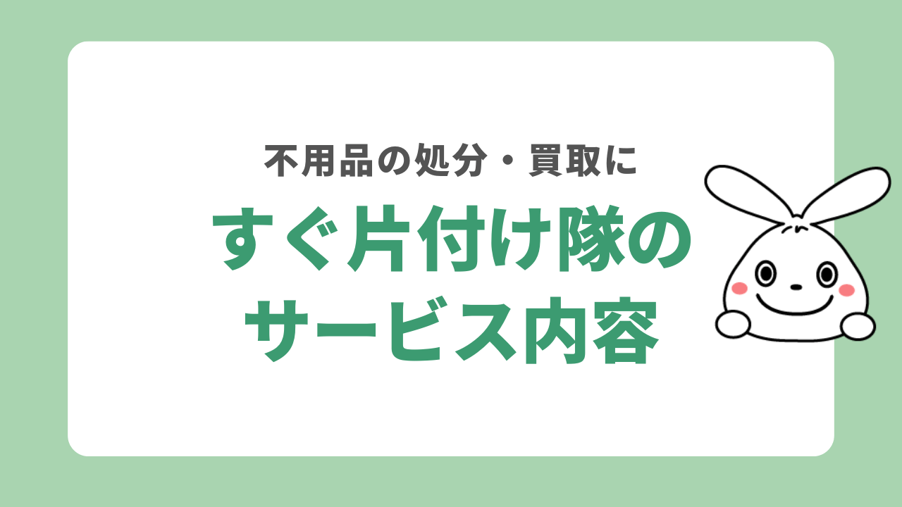 すぐ片付け隊のサービス