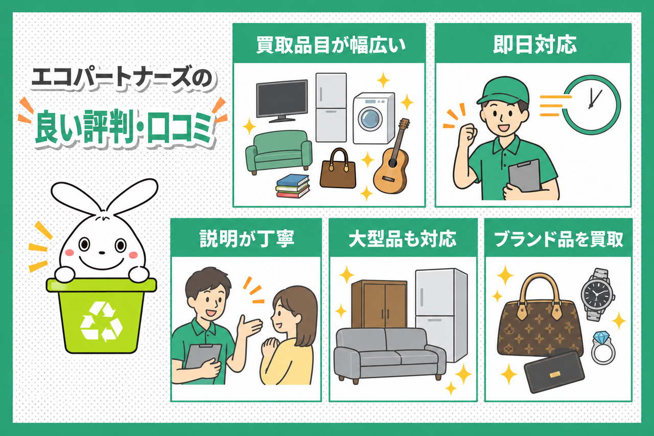 エコパートナーズの良い評判・口コミ一覧